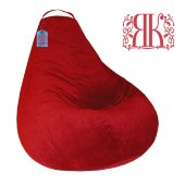 Кресло-мешок груша Красный Велюр