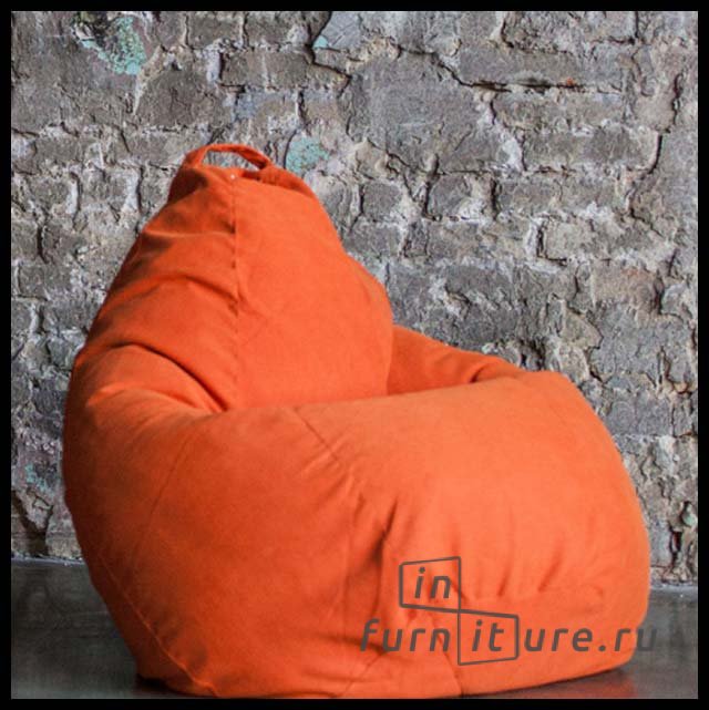 Кресло Мешок Велла Оранжевая XL