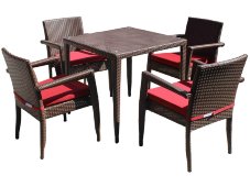Комплект мебели Комфорт обеденный плетеный, BraFab, ATC, коричневый