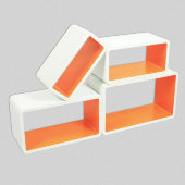 Набор из 4-х полок Orange Cubes