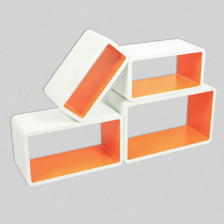 Набор из 4-х полок Orange Cubes