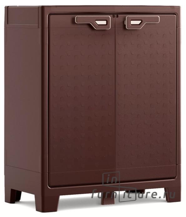 Шкаф пластиковый двустворчатый, KIS, EVOCA, коричневый, 800x440x1000 мм
