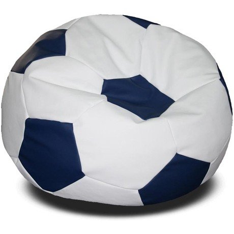 Кресло-мешок мяч Экокожа Бело-Голубой