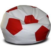 Кресло-мешок мяч Экокожа Красно-Белый