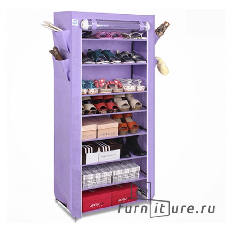 Тканевый шкаф для обуви и аксессуаров Элис, фиолетовый
