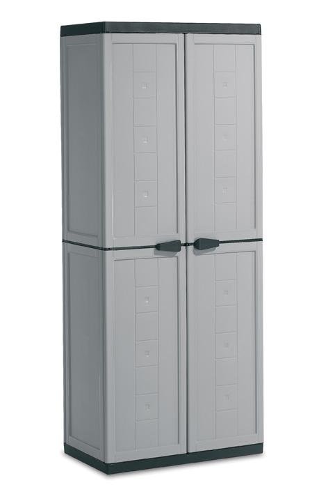 Пластиковый шкаф KIS Jolly Utility Cabinet, темно-серый, 680x390x1660 мм