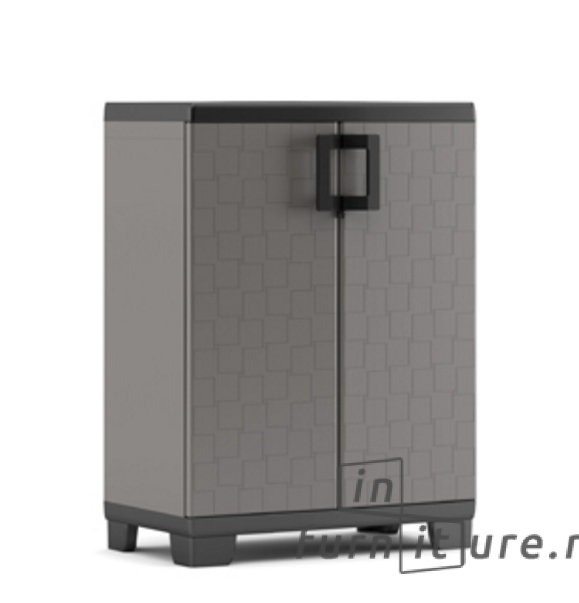 Пластиковый шкаф KIS Up Low Cabinet, темно-серый, 680x390x930 мм