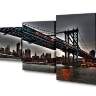 Модульная картина на холсте с подрамником "Вечерний мост на Манхеттен"