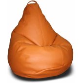 Кресло-мешок груша Оранжевая Экокожа
